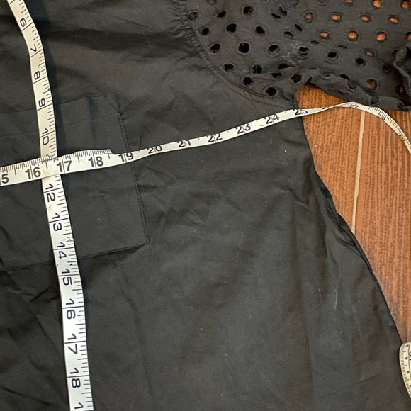 ee:some black button down blouse Size Medium cotton long sleeve shirt oversized - Picture 8 of 12